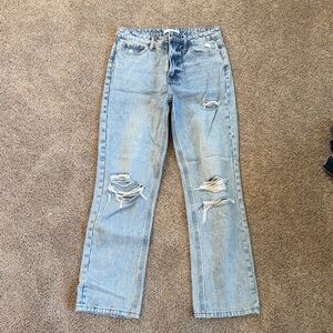 Classic Light Blue Straight Leg Jeans